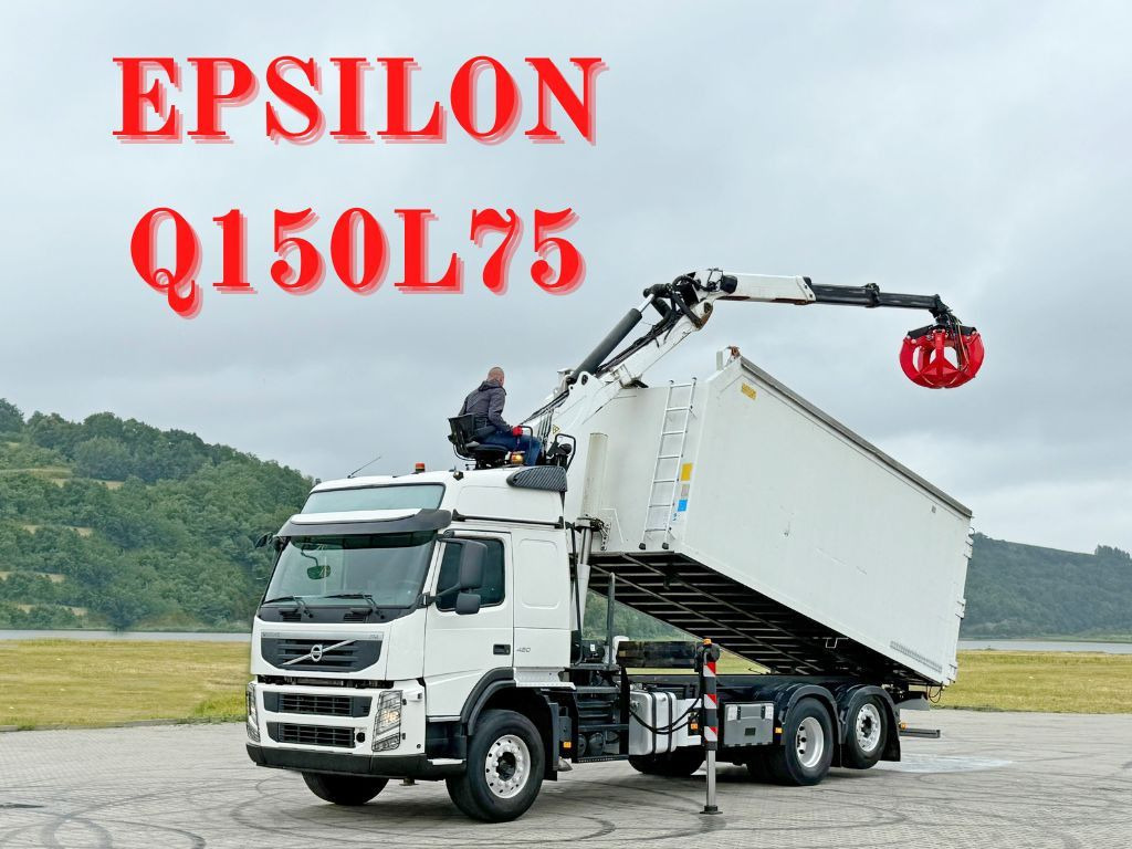 Volvo FM 420 Kipper 6,20 m * EPSILON Q150L75 *TOP - Kamion sa hidrauličnom kukom, Kamion sa dizalicom: slika 1 Volvo FM 420 Kipper 6,20 m * EPSILON Q150L75 *TOP - Kamion sa hidrauličnom kukom, Kamion sa dizalicom: slika 1