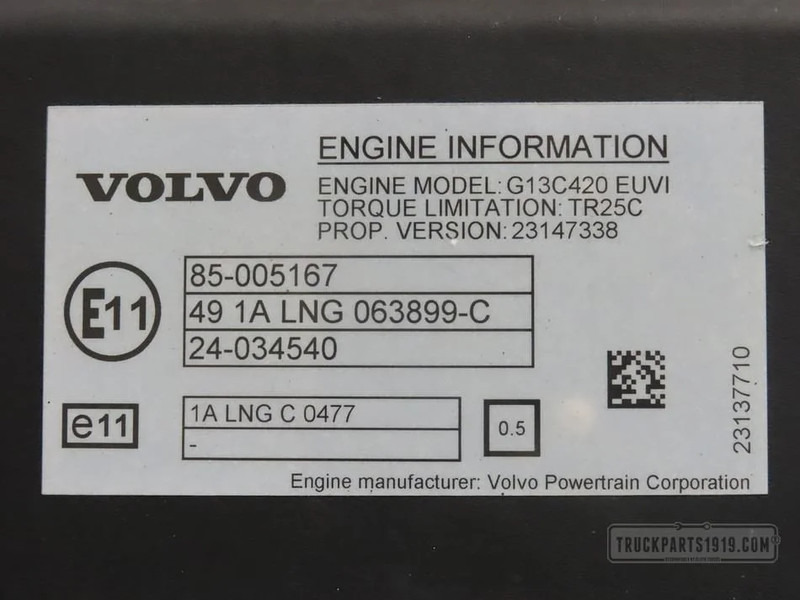 Volvo Engines & Parts Motor G13C420 E6 Volvo - Motor za Kamion: slika 3 Volvo Engines & Parts Motor G13C420 E6 Volvo - Motor za Kamion: slika 3