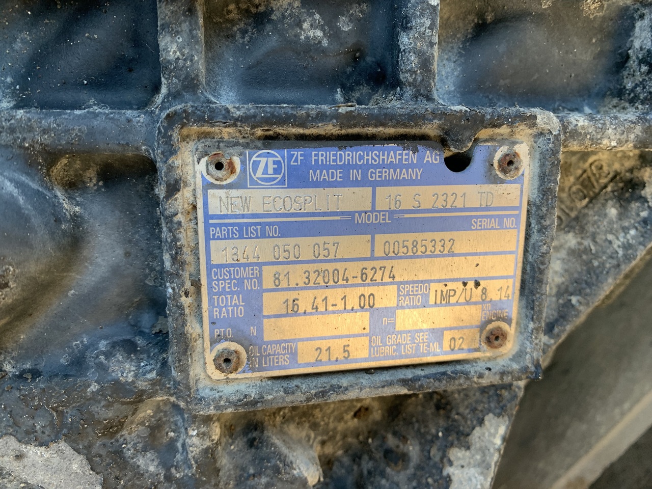 GEARBOX MAN TGX ZF16S2321 TD (WITH INTARTER) - Menjač i delovi za Kamion: slika 3 GEARBOX MAN TGX ZF16S2321 TD (WITH INTARTER) - Menjač i delovi za Kamion: slika 3