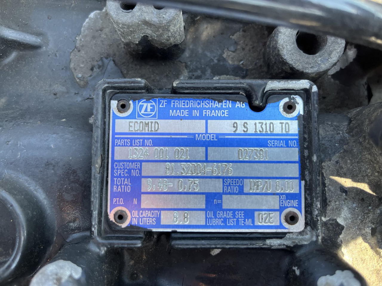 GEARBOX MAN ZF 9S1310 - Menjač i delovi za Kamion: slika 4 GEARBOX MAN ZF 9S1310 - Menjač i delovi za Kamion: slika 4