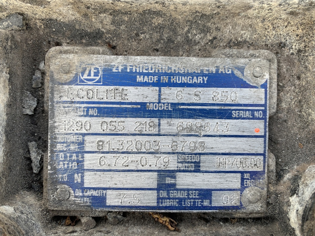 ΜΑΝ ZF 6S850 - Menjač za Kamion: slika 3 ΜΑΝ ZF 6S850 - Menjač za Kamion: slika 3