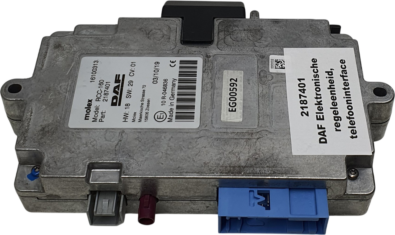 DAF ELEKTRONISCHE REGELENHEID, TELEFOONINTERFACE | 2187401 - Upravljačka jedinica za Kamion: slika 2 DAF ELEKTRONISCHE REGELENHEID, TELEFOONINTERFACE | 2187401 - Upravljačka jedinica za Kamion: slika 2