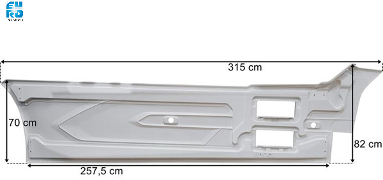 DAF XG XG+ XF LOWDECK ZIJSKIRT SET WB 4000mm 2022- PRIMER ,COMPLEET MET BEVESTIGING - Karoserija i eksterijer za Kamion: slika 2 DAF XG XG+ XF LOWDECK ZIJSKIRT SET WB 4000mm 2022- PRIMER ,COMPLEET MET BEVESTIGING - Karoserija i eksterijer za Kamion: slika 2