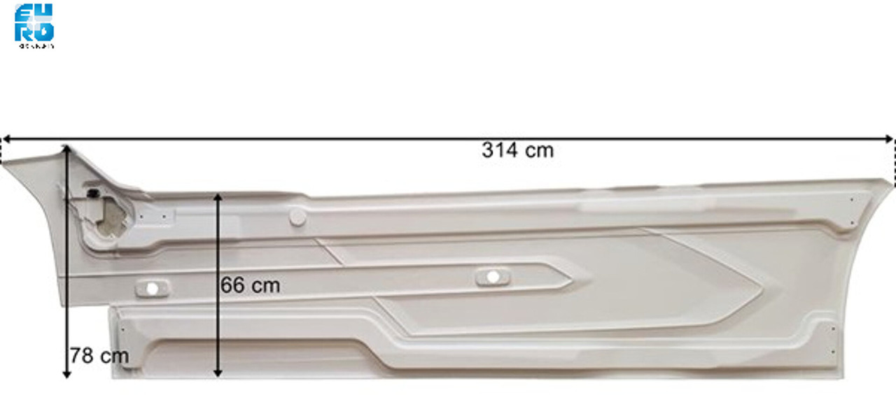 DAF XG XG+ XF LOWDECK ZIJSKIRT SET WB 4000mm 2022- PRIMER ,COMPLEET MET BEVESTIGING - Karoserija i eksterijer za Kamion: slika 4 DAF XG XG+ XF LOWDECK ZIJSKIRT SET WB 4000mm 2022- PRIMER ,COMPLEET MET BEVESTIGING - Karoserija i eksterijer za Kamion: slika 4