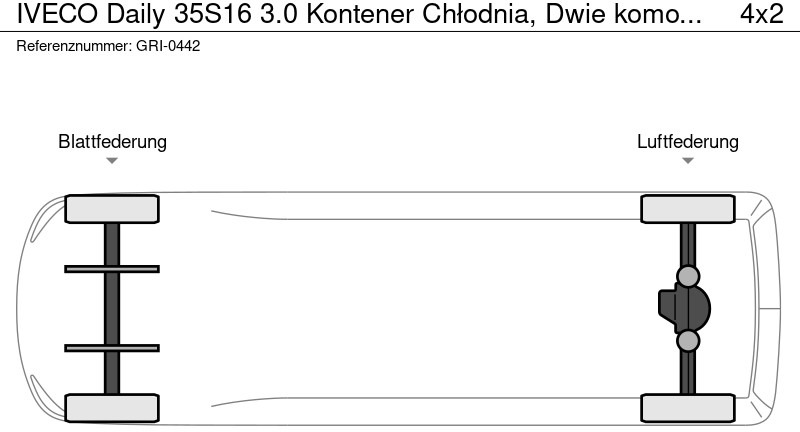Dostavno vozilo hladnjača Iveco Daily 35S16 3.0 Kontener Chłodnia, Dwie komory, Autosklep, 230V: slika 11