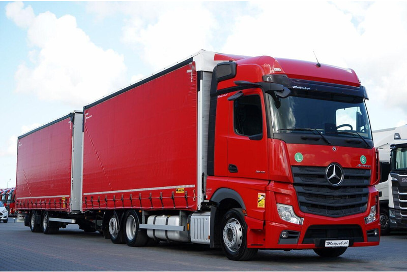 Mercedes-Benz ACTROS 2545 / ZESTAW TANDEM 120 M3 / PRZEJAZDOWY / 6x2 / OŚ POD - Kamion sa ceradom: slika 1 Mercedes-Benz ACTROS 2545 / ZESTAW TANDEM 120 M3 / PRZEJAZDOWY / 6x2 / OŚ POD - Kamion sa ceradom: slika 1