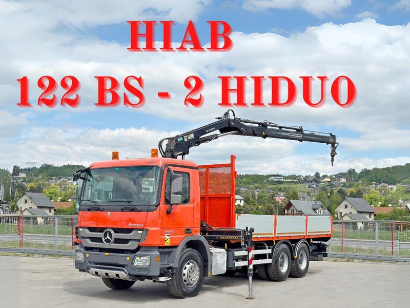 Mercedes-Benz ACTROS 2636 *HIAB 122 BS-2 HIDUO + FUNK/6x4 * TOP - Kamion sa tovarnim sandukom, Kamion sa dizalicom: slika 1 Mercedes-Benz ACTROS 2636 *HIAB 122 BS-2 HIDUO + FUNK/6x4 * TOP - Kamion sa tovarnim sandukom, Kamion sa dizalicom: slika 1
