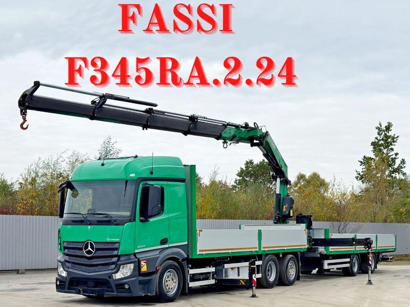 Mercedes-Benz ACTROS 2645* FASSI F345 RA 2.4/FUNK+Anhänger - Kamion sa tovarnim sandukom, Kamion sa dizalicom: slika 1 Mercedes-Benz ACTROS 2645* FASSI F345 RA 2.4/FUNK+Anhänger - Kamion sa tovarnim sandukom, Kamion sa dizalicom: slika 1