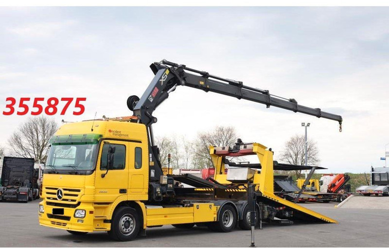 Mercedes-Benz Actros 2532 Vehicle transporter + crane Hiab 477EP-5 HiPro 6x2 - Kamion za prevoz automobila: slika 2 Mercedes-Benz Actros 2532 Vehicle transporter + crane Hiab 477EP-5 HiPro 6x2 - Kamion za prevoz automobila: slika 2