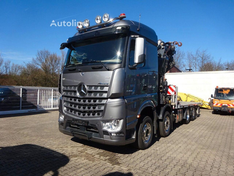Mercedes-Benz Arocs 3453 8x2 Open Flatbed + Crane Fassi F820 - Kamion sa tovarnim sandukom, Kamion sa dizalicom: slika 2 Mercedes-Benz Arocs 3453 8x2 Open Flatbed + Crane Fassi F820 - Kamion sa tovarnim sandukom, Kamion sa dizalicom: slika 2