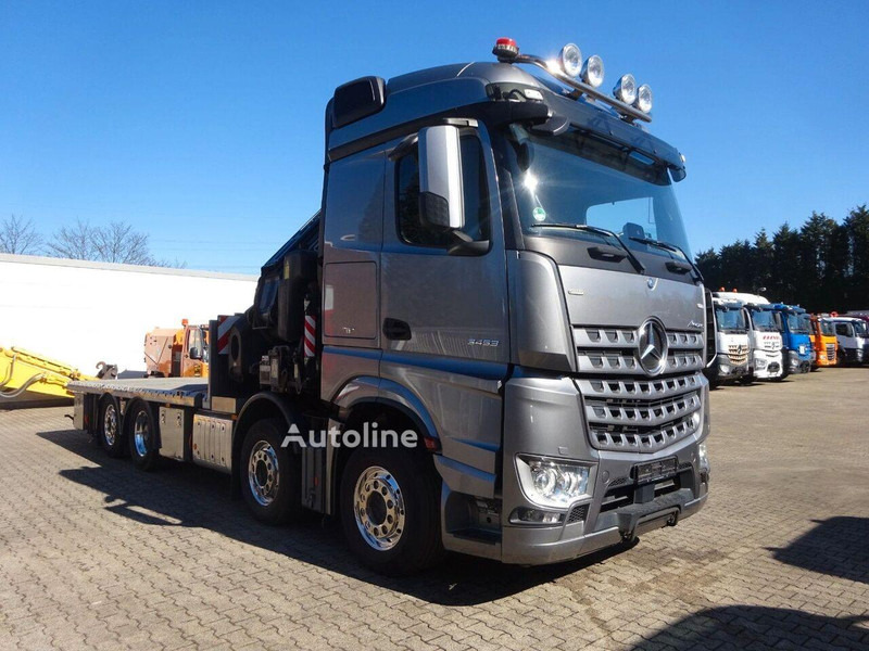 Mercedes-Benz Arocs 3453 8x2 Open Flatbed + Crane Fassi F820 - Kamion sa tovarnim sandukom, Kamion sa dizalicom: slika 1 Mercedes-Benz Arocs 3453 8x2 Open Flatbed + Crane Fassi F820 - Kamion sa tovarnim sandukom, Kamion sa dizalicom: slika 1