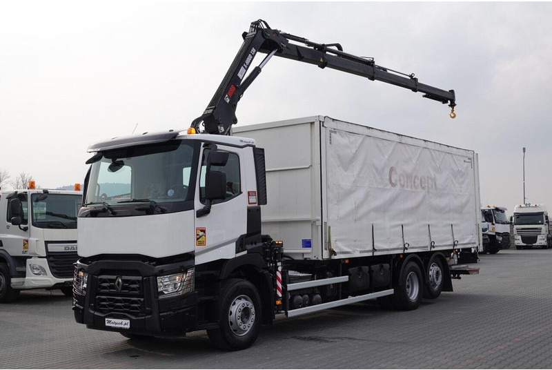 Renault C 380 / 6x2 / SKRZYNIOWY / HDS HIAB 138 B-3 WYSÓW 10,5 M / ROTAT - Kamion sa ceradom: slika 2 Renault C 380 / 6x2 / SKRZYNIOWY / HDS HIAB 138 B-3 WYSÓW 10,5 M / ROTAT - Kamion sa ceradom: slika 2