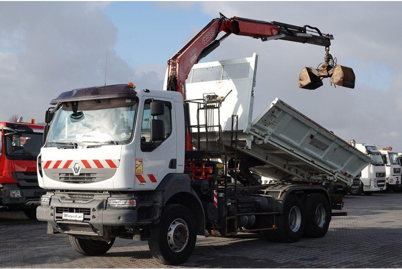 Renault KERAX 410 / 6x4 / WYWROTKA + HDS FASSI F150 / HYDROBURTA / BORDM - Istovarivač, Kamion sa dizalicom: slika 1 Renault KERAX 410 / 6x4 / WYWROTKA + HDS FASSI F150 / HYDROBURTA / BORDM - Istovarivač, Kamion sa dizalicom: slika 1