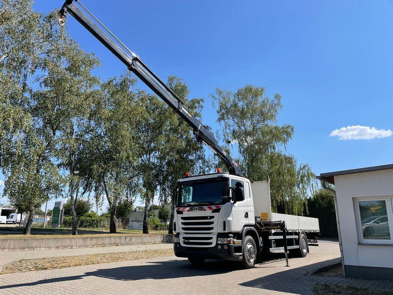 Scania G 380 Pritsche Kran Hiab 122B - Kamion sa tovarnim sandukom, Kamion sa dizalicom: slika 1 Scania G 380 Pritsche Kran Hiab 122B - Kamion sa tovarnim sandukom, Kamion sa dizalicom: slika 1