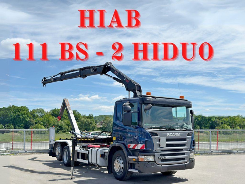 Scania P 360 * ABROLLKIPPER * HIAB 111 BS -2 HIDUO/FUNK - Kamion sa hidrauličnom kukom, Kamion sa dizalicom: slika 1 Scania P 360 * ABROLLKIPPER * HIAB 111 BS -2 HIDUO/FUNK - Kamion sa hidrauličnom kukom, Kamion sa dizalicom: slika 1