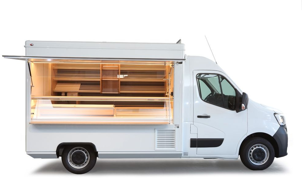 Hrana kamion, Dostavno vozilo novi Renault Verkaufsfahrzeug Borco Höhns mit PV Solaranlage: slika 1