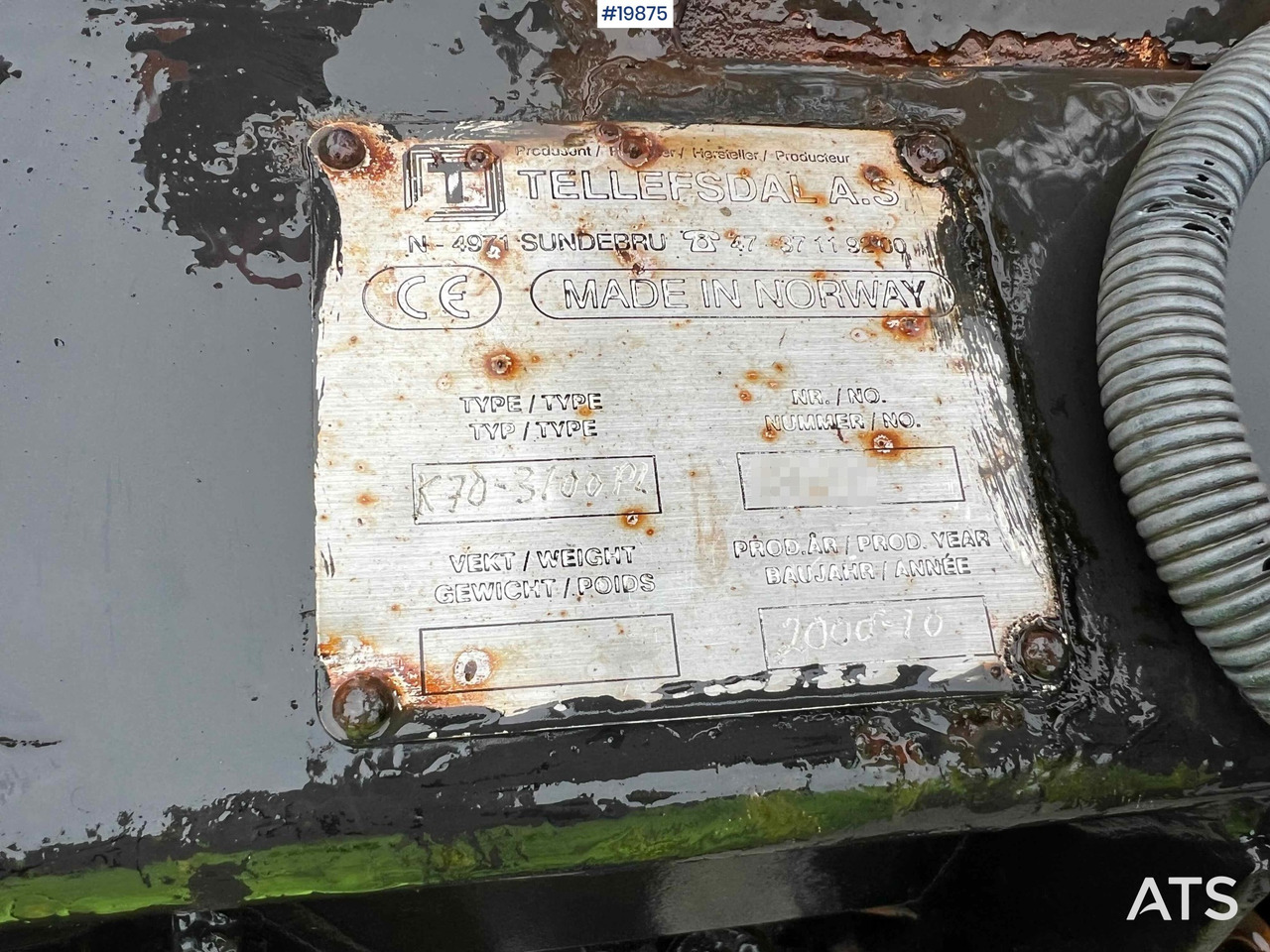 Građevinska mašina Tellefsdal K70: slika 22
