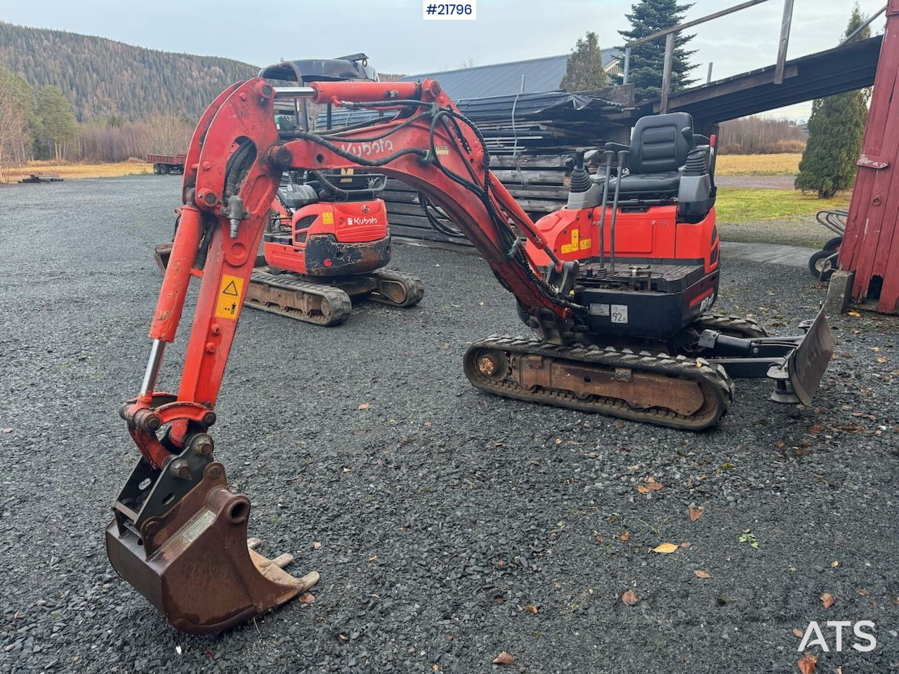 Kubota U17-3a Beltegraver m/ pusseskuffe. Spesialbygd for flytting med hellikopter. - Mini bager: slika 4 Kubota U17-3a Beltegraver m/ pusseskuffe. Spesialbygd for flytting med hellikopter. - Mini bager: slika 4