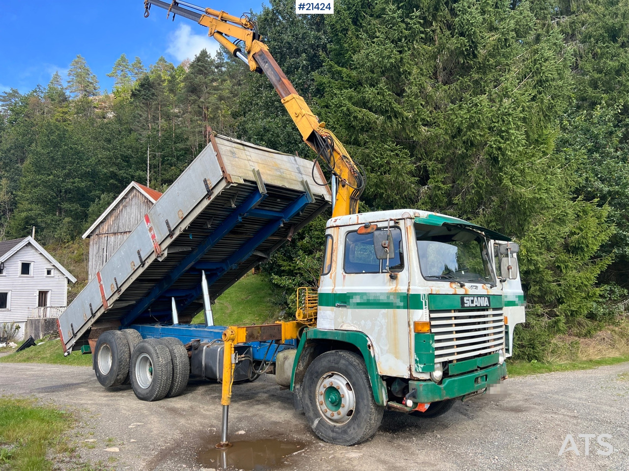 Scania LB 81 6x2 Kranbil m/ 10t/m kran og tipp Rep.Objekt - Kamion sa dizalicom: slika 1 Scania LB 81 6x2 Kranbil m/ 10t/m kran og tipp Rep.Objekt - Kamion sa dizalicom: slika 1