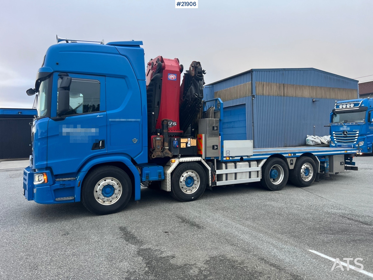 Scania R580 8x2 kranbil m/ 95t/m hmf kran, jibb , vinsj og konar planslep - Kamion sa dizalicom: slika 1 Scania R580 8x2 kranbil m/ 95t/m hmf kran, jibb , vinsj og konar planslep - Kamion sa dizalicom: slika 1