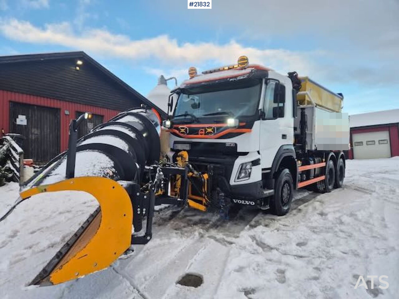 Volvo 2019 Volvo FMX 6x6 brøyterigget tippbil m/ 9,5 t/m kran, 2 sett dekk og lettkasse - Istovarivač: slika 3 Volvo 2019 Volvo FMX 6x6 brøyterigget tippbil m/ 9,5 t/m kran, 2 sett dekk og lettkasse - Istovarivač: slika 3