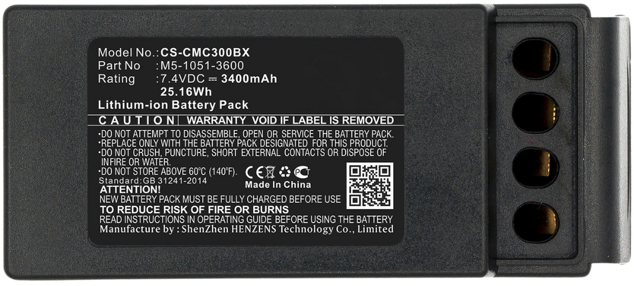 Cavotec compatible battery M5-1051-3601(3400mAh ) - Baterija za Kran za kamion: slika 4 Cavotec compatible battery M5-1051-3601(3400mAh ) - Baterija za Kran za kamion: slika 4