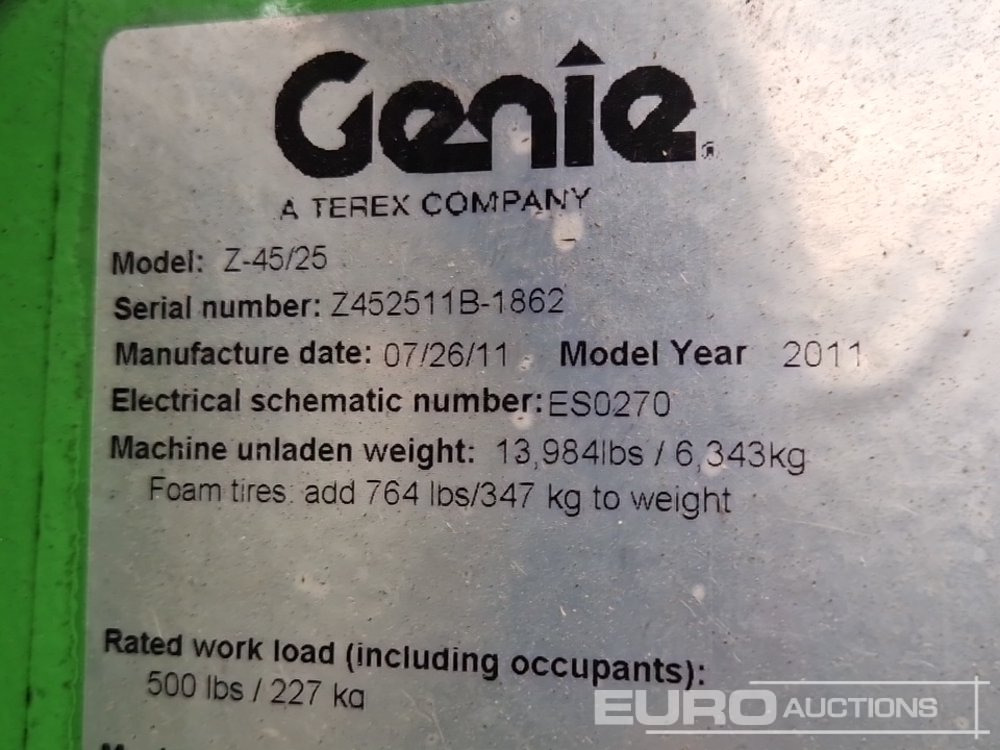 Vazdušna platforma 2011 Genie Z-45/25J: slika 34