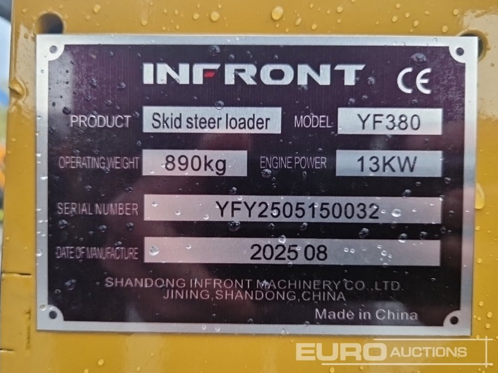 Mini utovarivač Unused 2025 Infront YF380: slika 18