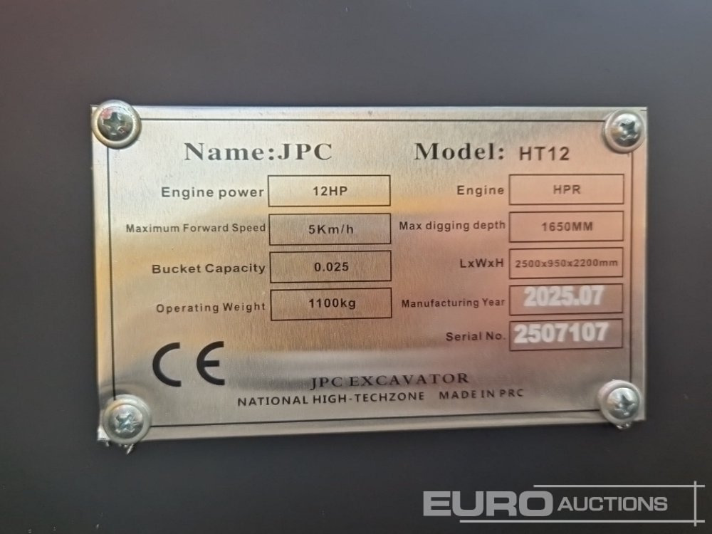 Mini bager Unused 2025 JPC HT 12: slika 25