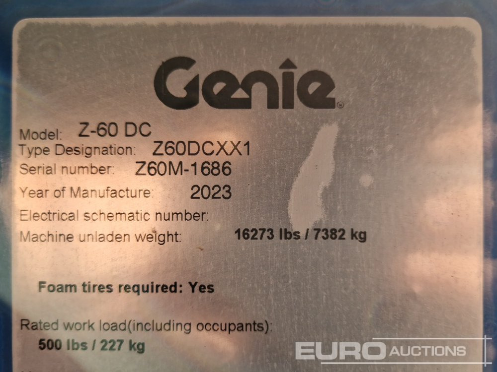Vazdušna platforma Unused Genie Z-60 DC: slika 32