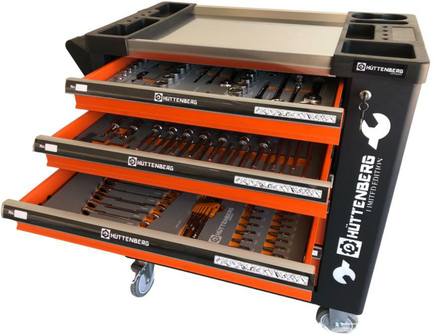 Unused Hüttenberg Tool Trolley, 6 Drawers with Tools - Građevinska oprema: slika 1 Unused Hüttenberg Tool Trolley, 6 Drawers with Tools - Građevinska oprema: slika 1