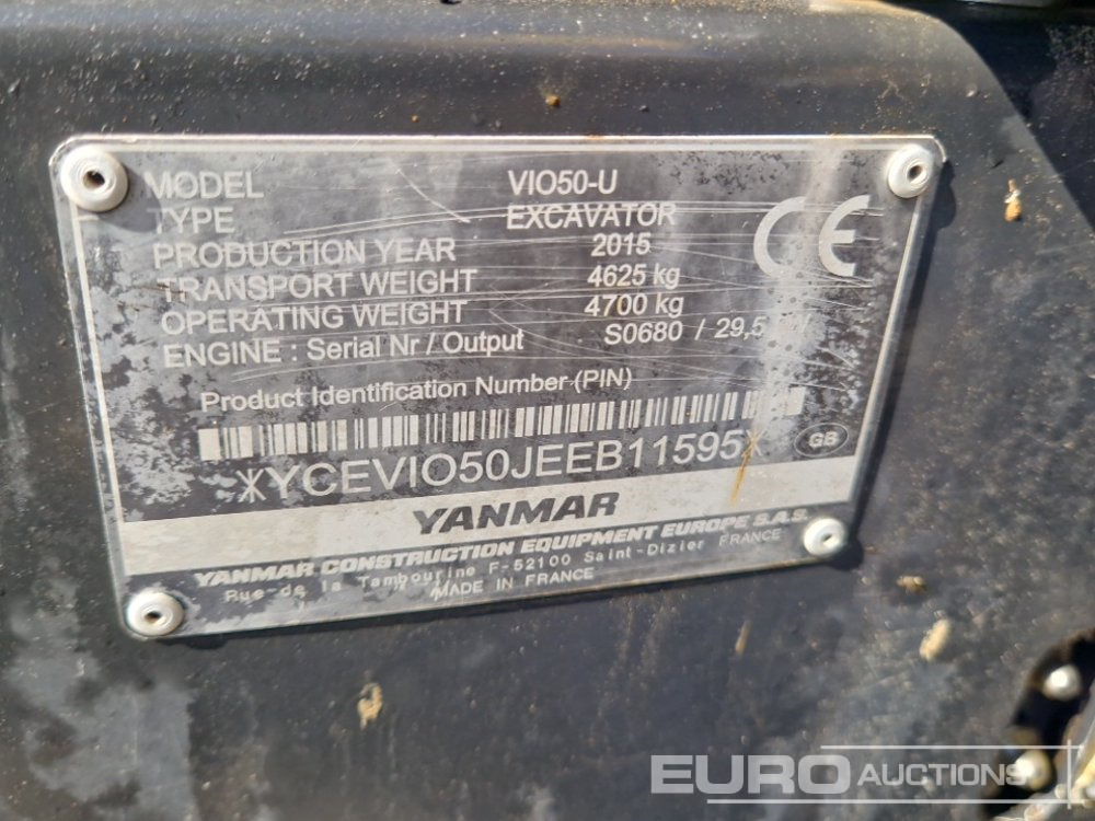 Mini bager 2015 Yanmar ViO50-U: slika 44