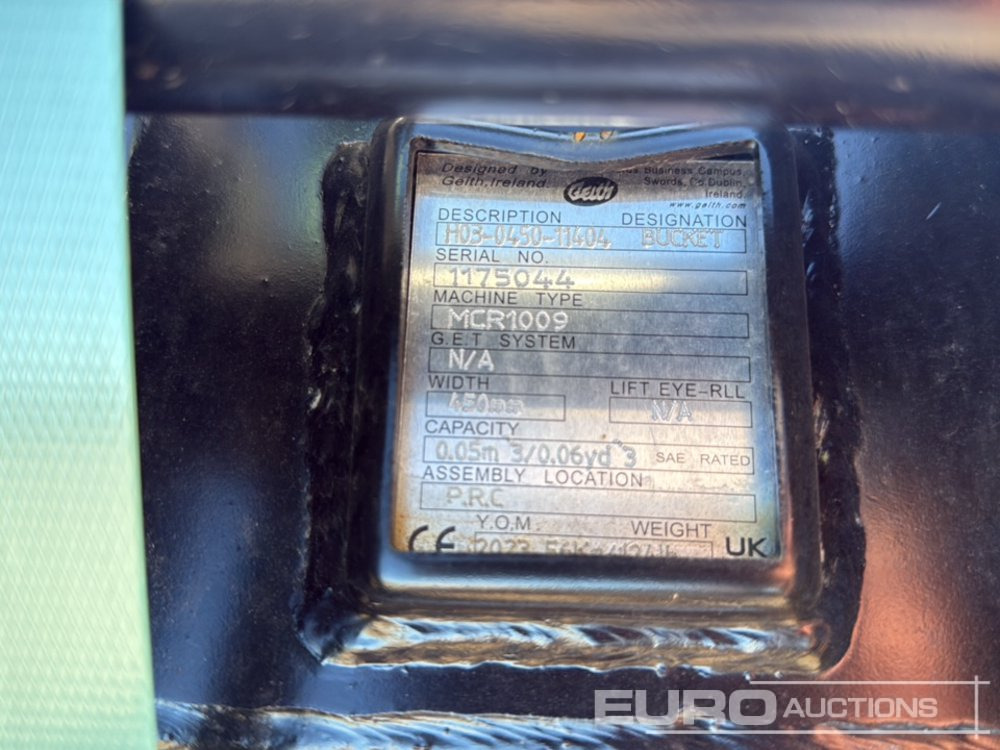 Geith Digging Bucket H03-0450-11404 to suit MCR1009 (S/Ns 1175044, 1175046) (2 of) - Kašika: slika 5 Geith Digging Bucket H03-0450-11404 to suit MCR1009 (S/Ns 1175044, 1175046) (2 of) - Kašika: slika 5