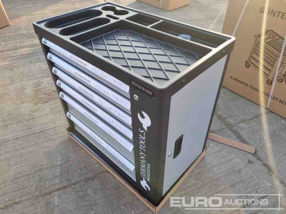 Unused Germany Tools Trolley, 220Pcs, Complete with Tools, 6 Drawers / Carro Porta Herramientas Completo, 6 Cajones - Гаражна опрема: slika 1 Unused Germany Tools Trolley, 220Pcs, Complete with Tools, 6 Drawers / Carro Porta Herramientas Completo, 6 Cajones - Гаражна опрема: slika 1