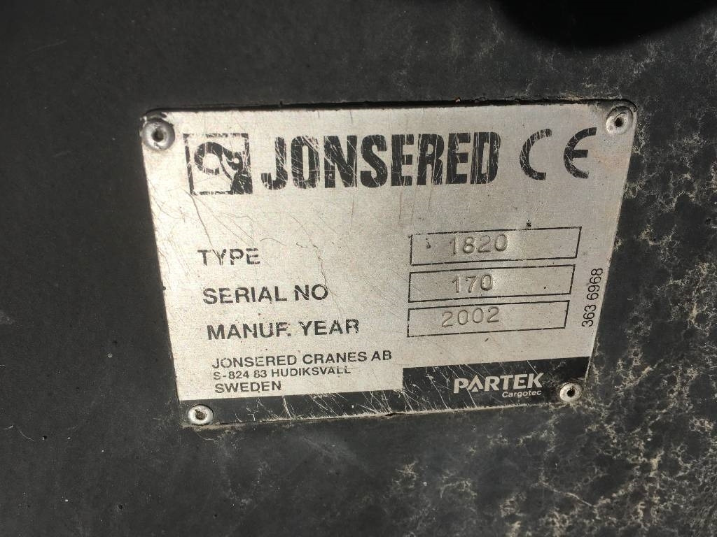 JONSERED 1820 - Kran za kamion za Kamion: slika 3 JONSERED 1820 - Kran za kamion za Kamion: slika 3