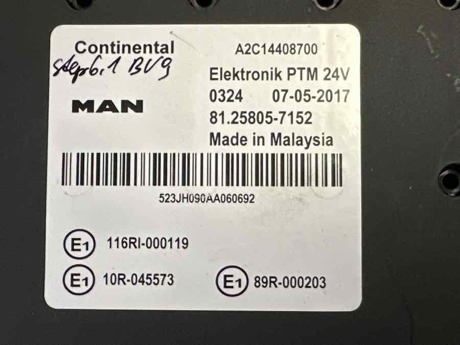 MAN ECU PTM 81.25805-7152 - Električni sistem za Kamion: slika 2 MAN ECU PTM 81.25805-7152 - Električni sistem za Kamion: slika 2