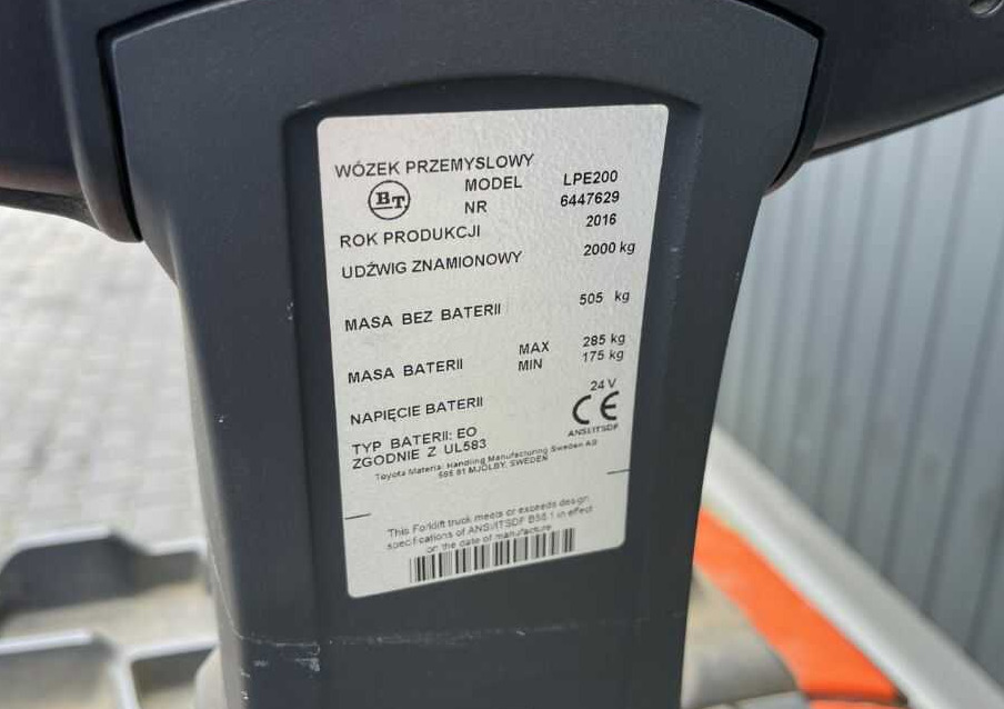 BT LPE200 - Kolica za palete: slika 4 BT LPE200 - Kolica za palete: slika 4