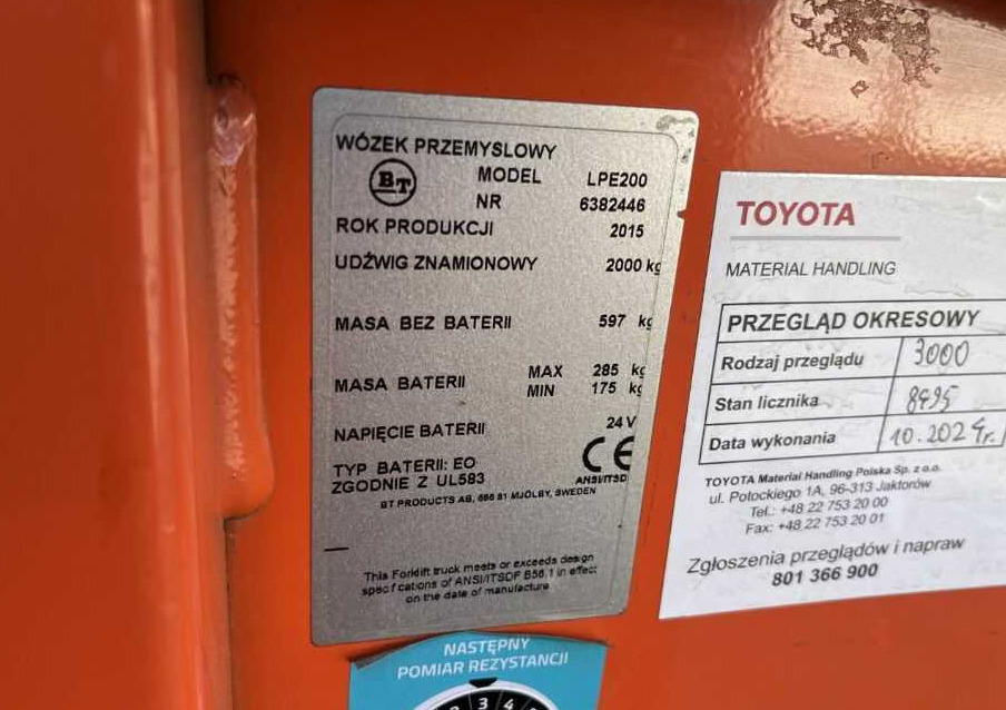 BT LPE200 - Kolica za palete: slika 4 BT LPE200 - Kolica za palete: slika 4