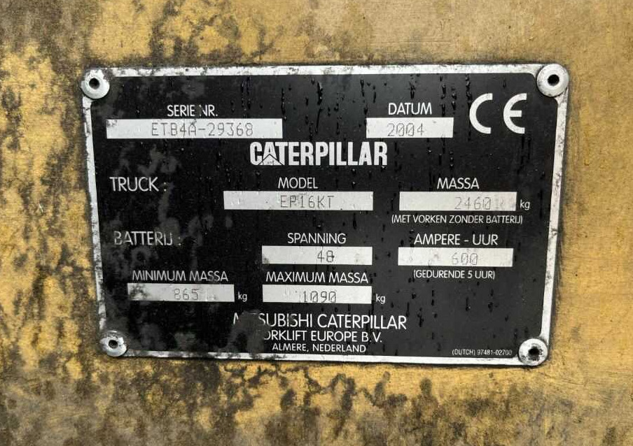 CAT Lift Trucks EP16KT - Električni viljuškar: slika 4 CAT Lift Trucks EP16KT - Električni viljuškar: slika 4