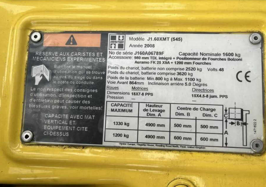 Hyster J1.60XMT - Električni viljuškar: slika 4 Hyster J1.60XMT - Električni viljuškar: slika 4