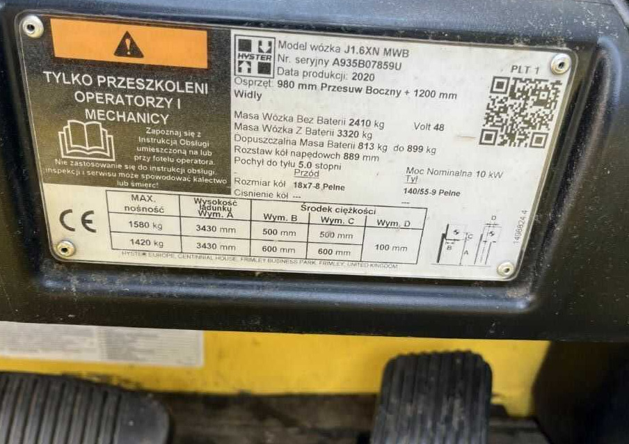 Hyster J1.6XN - Električni viljuškar: slika 4 Hyster J1.6XN - Električni viljuškar: slika 4