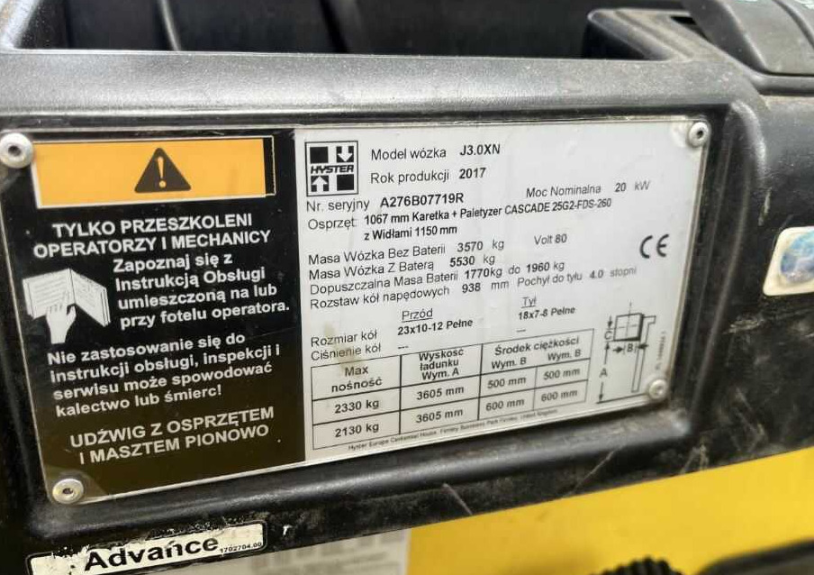 Hyster J3.0XN - Električni viljuškar: slika 4 Hyster J3.0XN - Električni viljuškar: slika 4