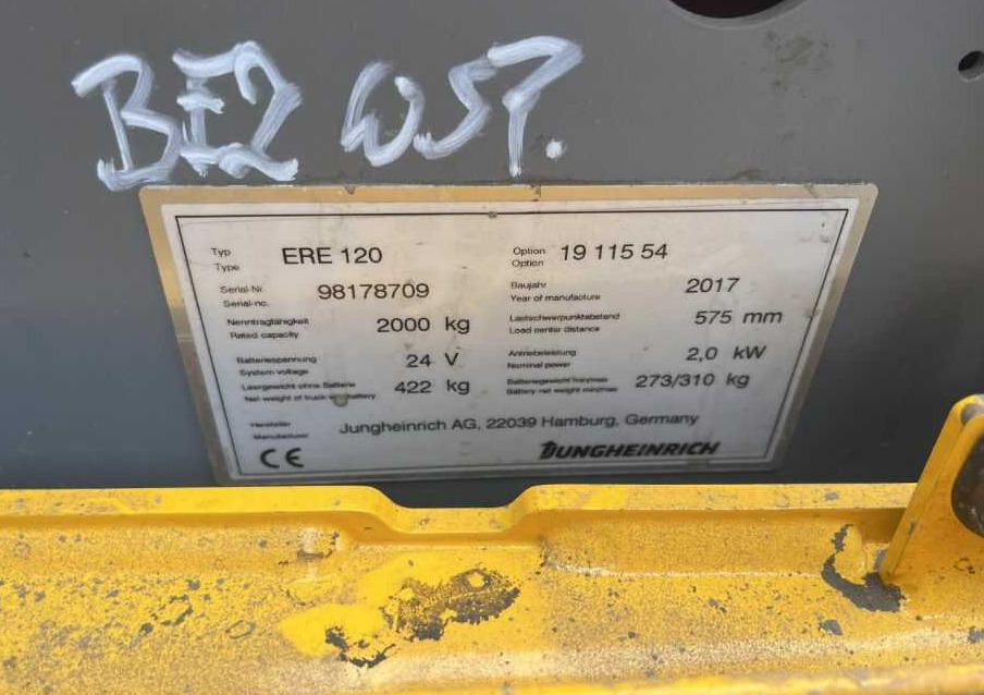 Jungheinrich ERE120 - Kolica za palete: slika 4 Jungheinrich ERE120 - Kolica za palete: slika 4