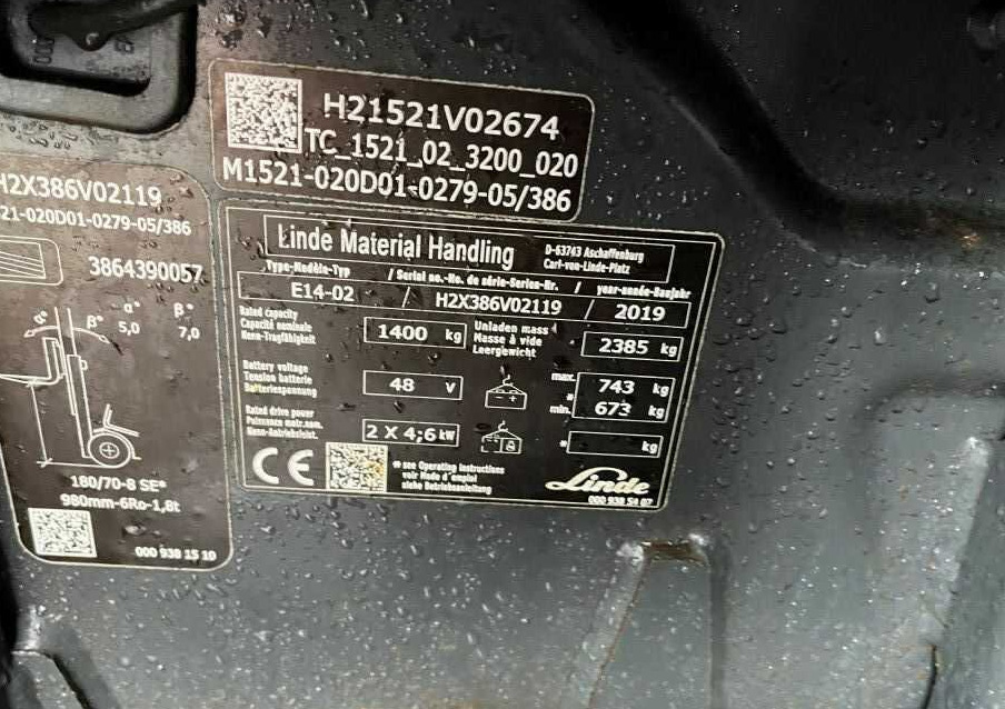 Linde E14-02 - Električni viljuškar: slika 4 Linde E14-02 - Električni viljuškar: slika 4