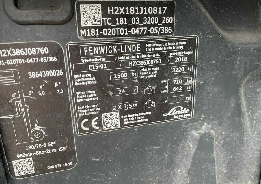 Linde E15-02 - Električni viljuškar: slika 3 Linde E15-02 - Električni viljuškar: slika 3