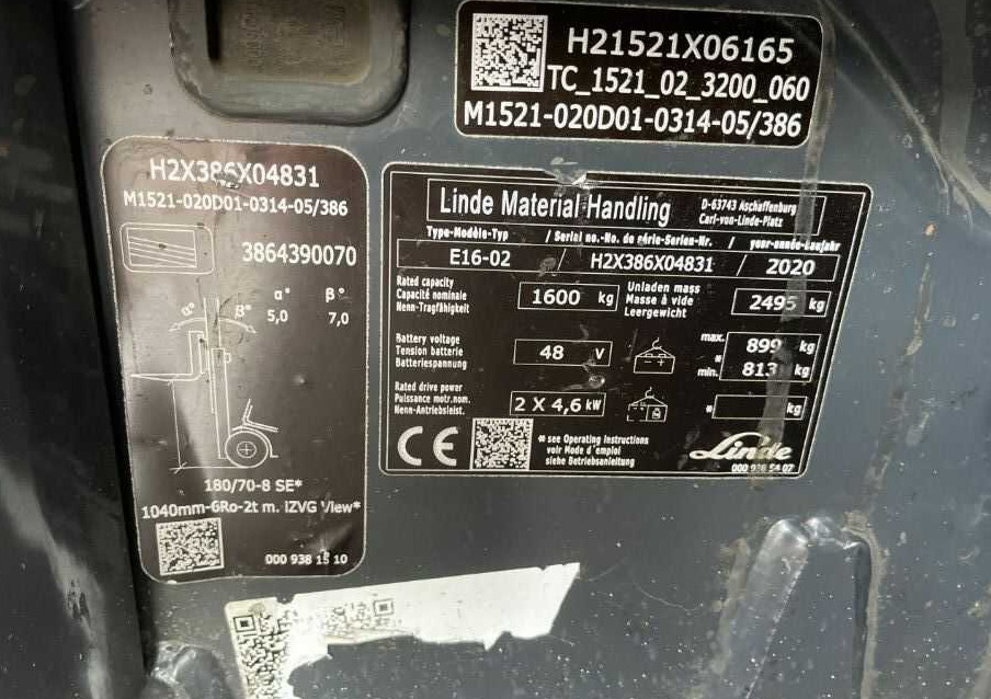 Linde E16-02 - Električni viljuškar: slika 4 Linde E16-02 - Električni viljuškar: slika 4