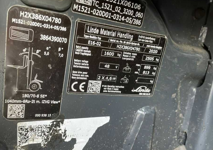 Linde E16-02 - Električni viljuškar: slika 4 Linde E16-02 - Električni viljuškar: slika 4
