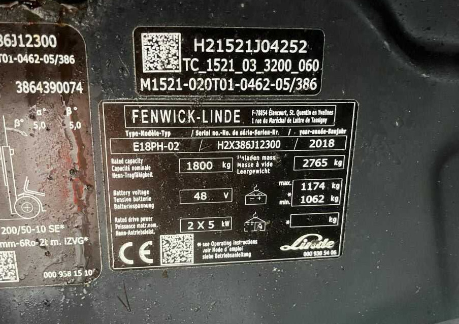 Linde E18PH-02 - Električni viljuškar: slika 4 Linde E18PH-02 - Električni viljuškar: slika 4