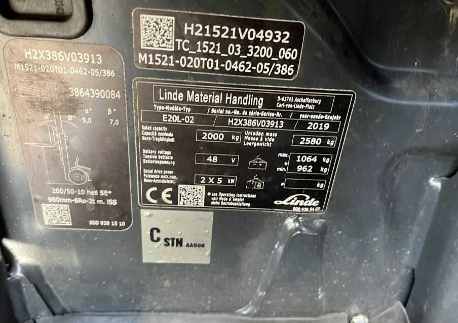 Linde E20L-02 - Električni viljuškar: slika 4 Linde E20L-02 - Električni viljuškar: slika 4
