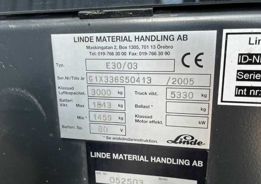 Linde E30-03 - Električni viljuškar: slika 4 Linde E30-03 - Električni viljuškar: slika 4